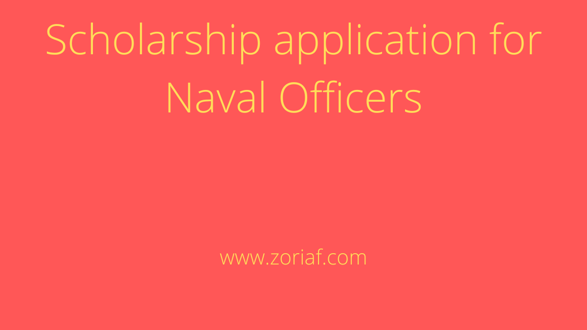 Scholarship application for Naval Officers