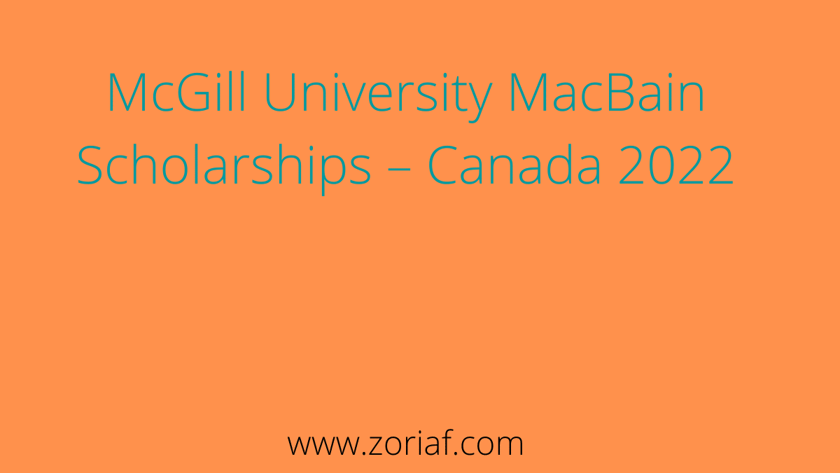 McGill University MacBain Scholarships