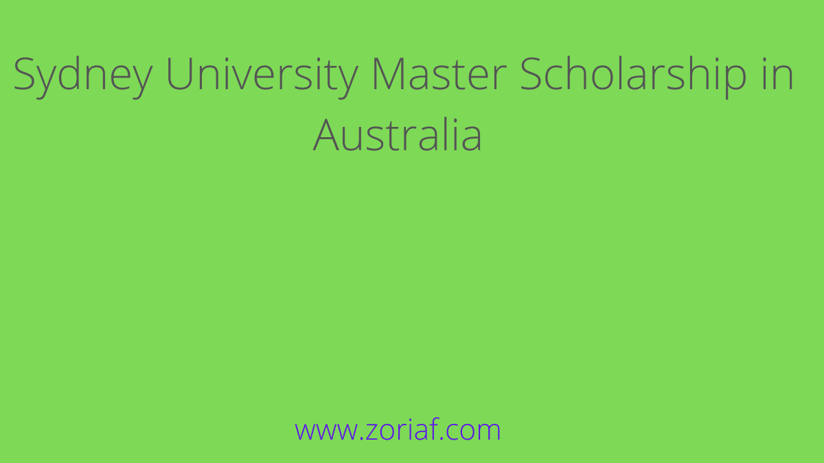 Sydney University Master Scholarship